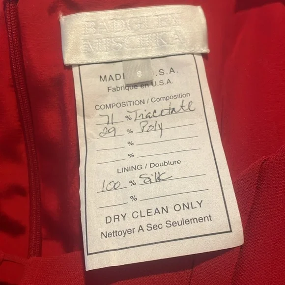 Badgley Mischka VINTAGE RED jersey gown size 8 - Picture 14 of 15